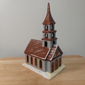 Vintage Byron Molds Ceramic Church Christmas Figurine